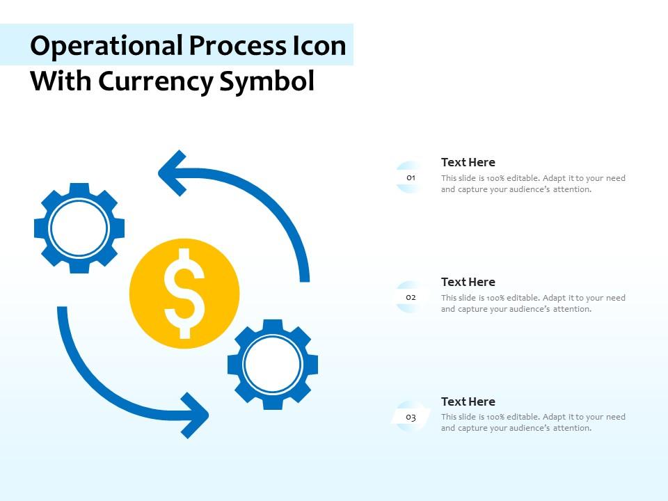 Operational process icon with currency symbol Slide01
