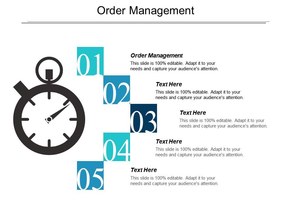 Order management ppt powerpoint presentation icon themes cpb Slide01