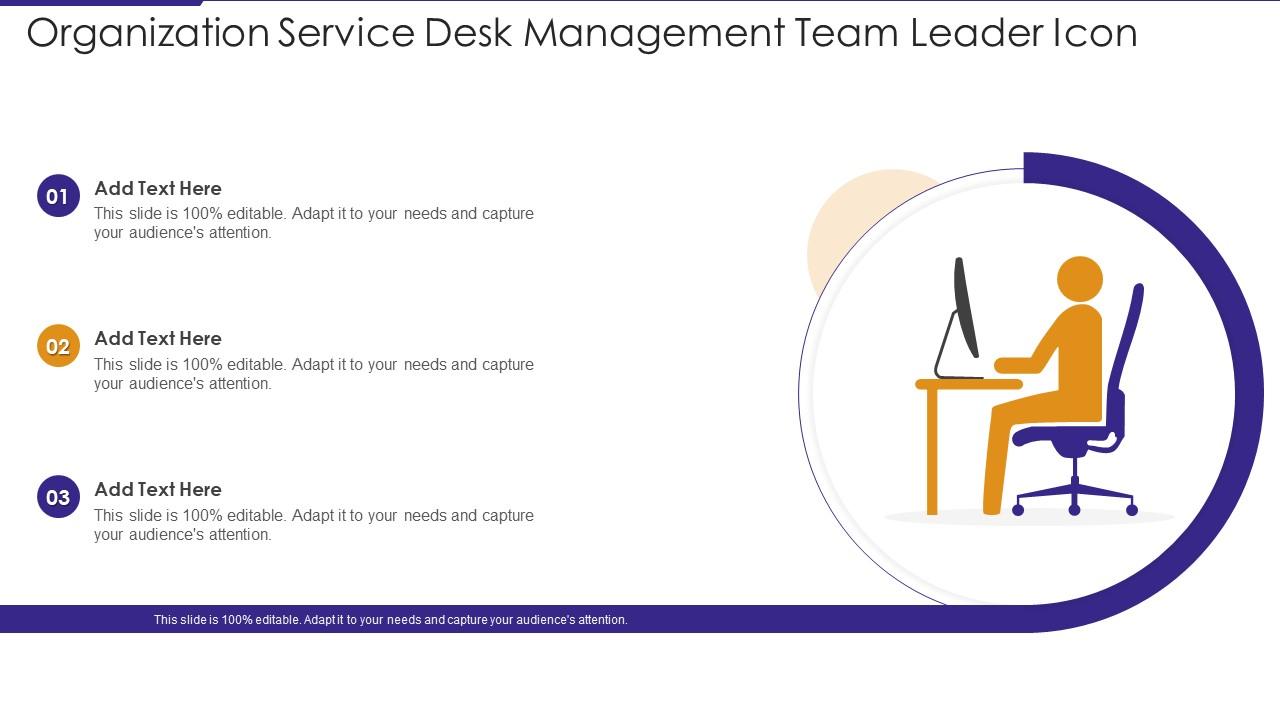 Organization Service Desk Management Team Leader Icon Slide01