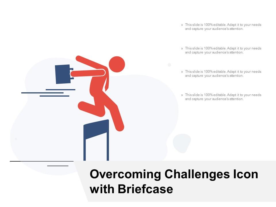 Overcoming challenges icon with briefcase Slide01