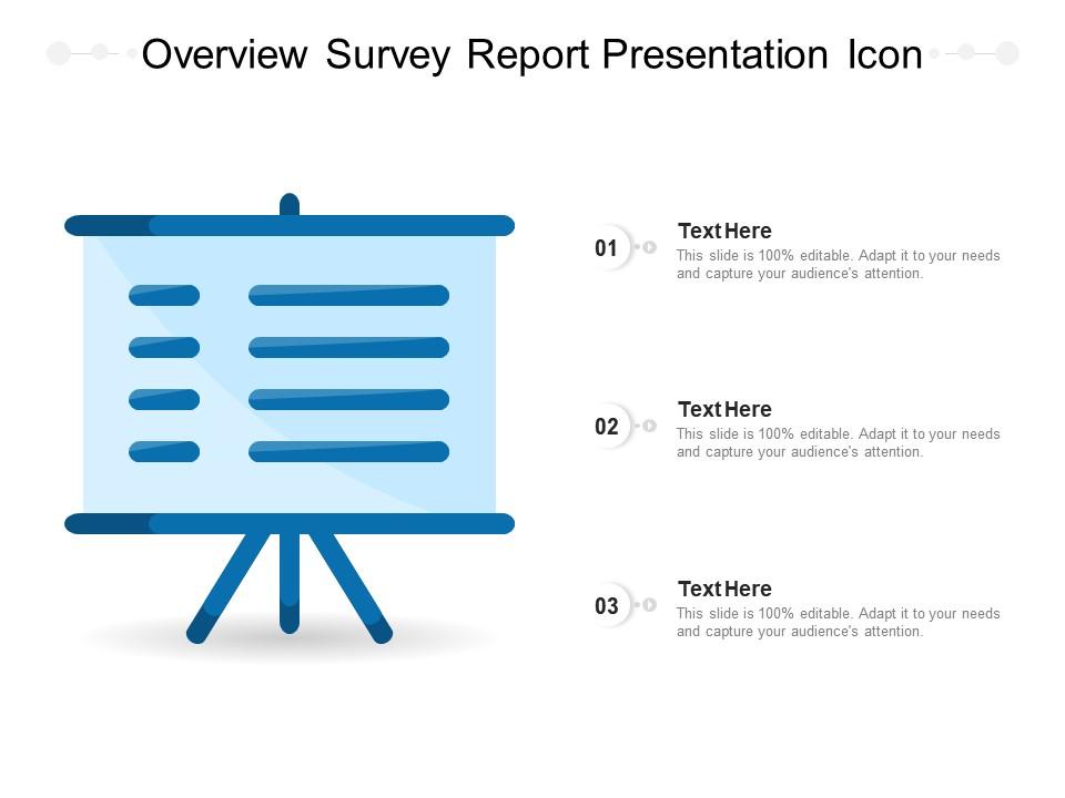 Overview survey report presentation icon Slide01