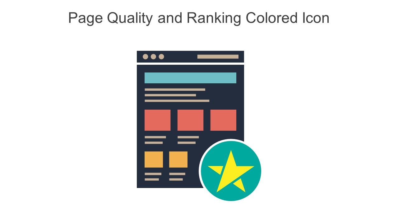 Page Quality And Ranking Colored Icon In Powerpoint Pptx Png And Editable Eps Format