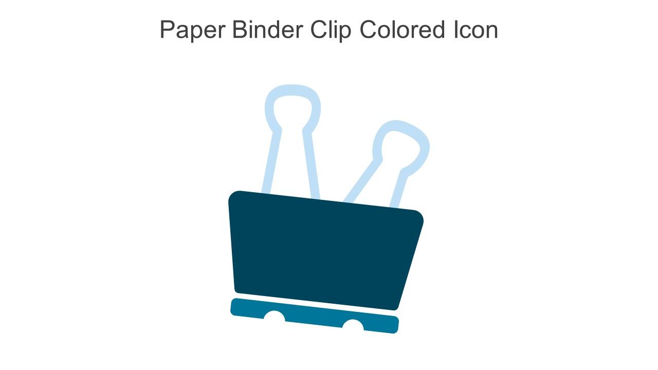 Paper Binder Clip Colored Icon In Powerpoint Pptx Png And Editable Eps Format Slide01