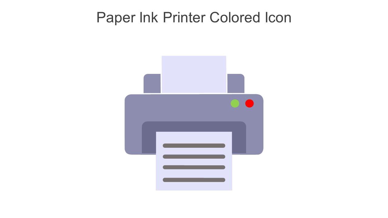 Paper Ink Printer Colored Icon In Powerpoint Pptx Png And Editable Eps Format