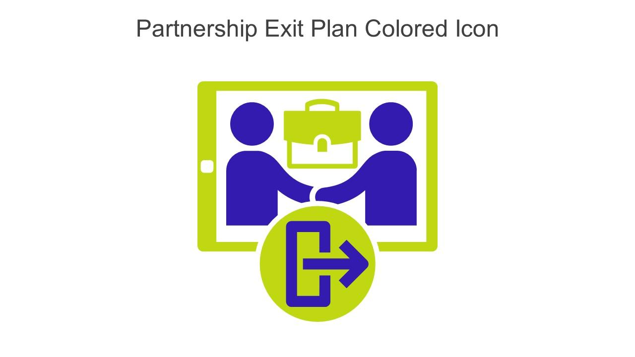 Partnership Exit Plan Colored Icon In Powerpoint Pptx Png And Editable Eps Format