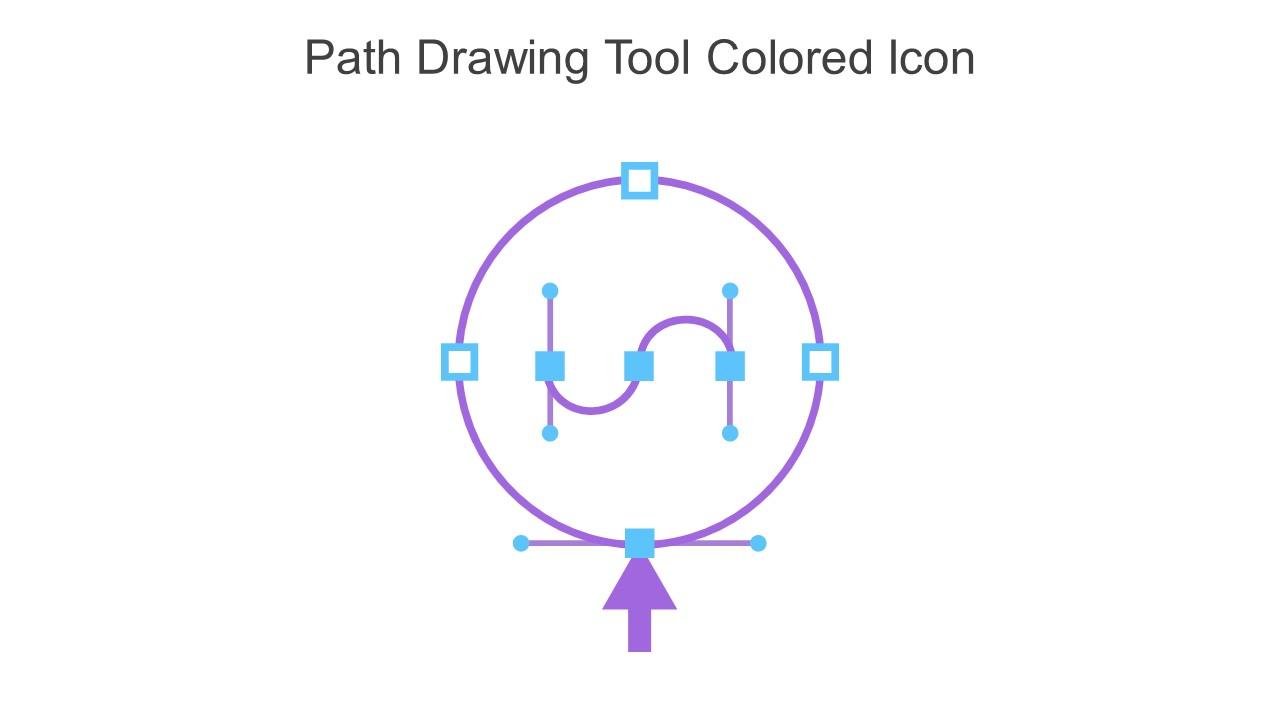 Path Drawing Tool Colored Icon In Powerpoint Pptx Png And Editable Eps Format