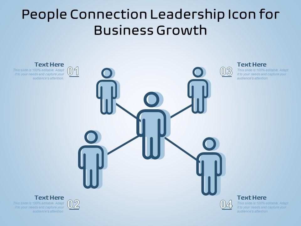 People connection leadership icon for business growth Slide01