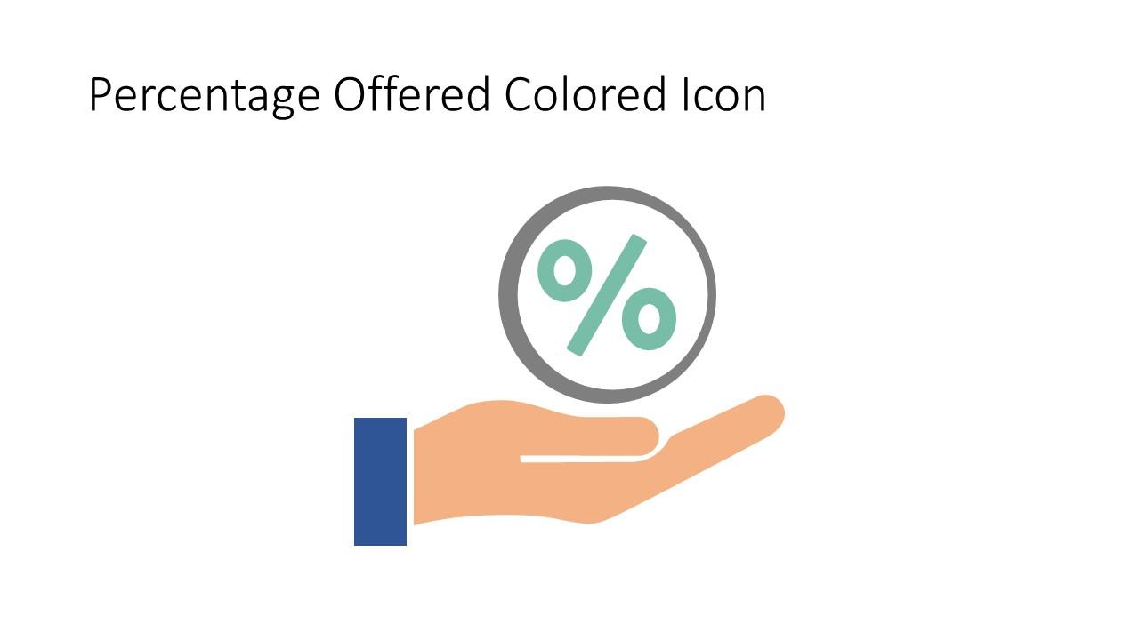 Percentage Offered Colored Icon In Powerpoint Pptx Png And Editable Eps Format Slide01