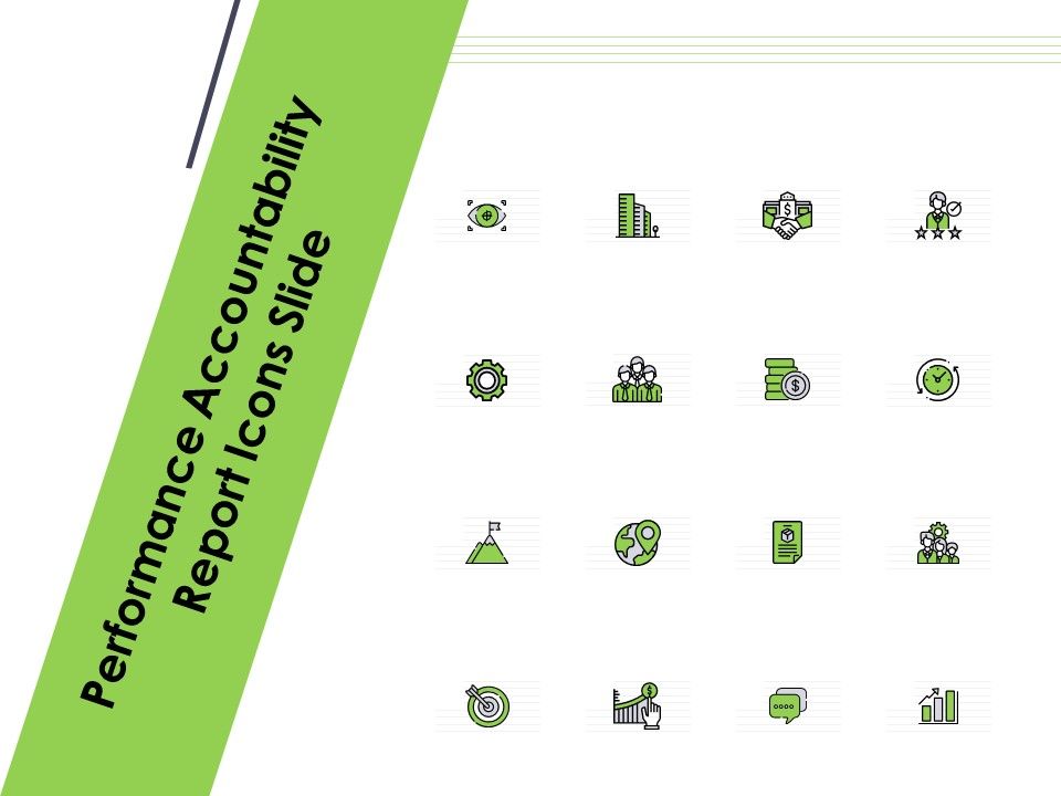 Performance accountability report icons slide ppt powerpoint presentation graphics Slide01