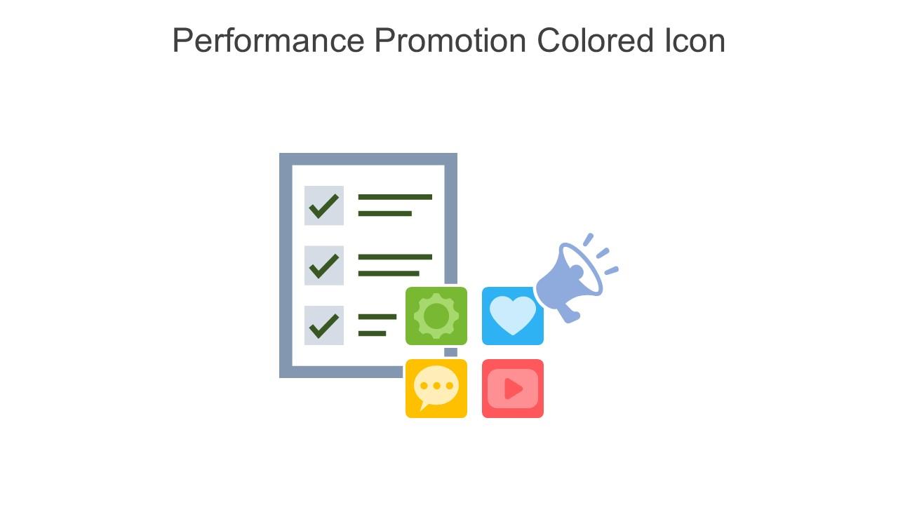 Performance Promotion Colored Icon In Powerpoint Pptx Png And Editable Eps Format