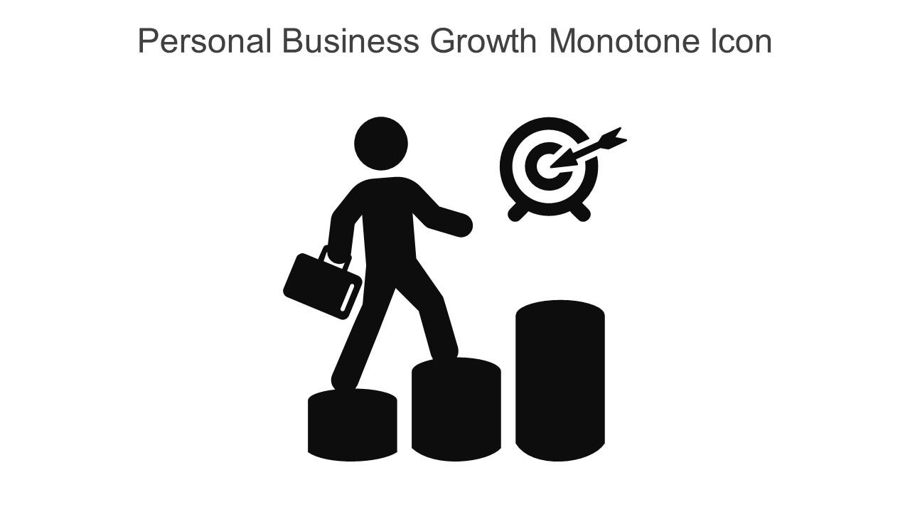 Personal Business Growth Monotone Icon In Powerpoint Pptx Png And Editable Eps Format Slide01