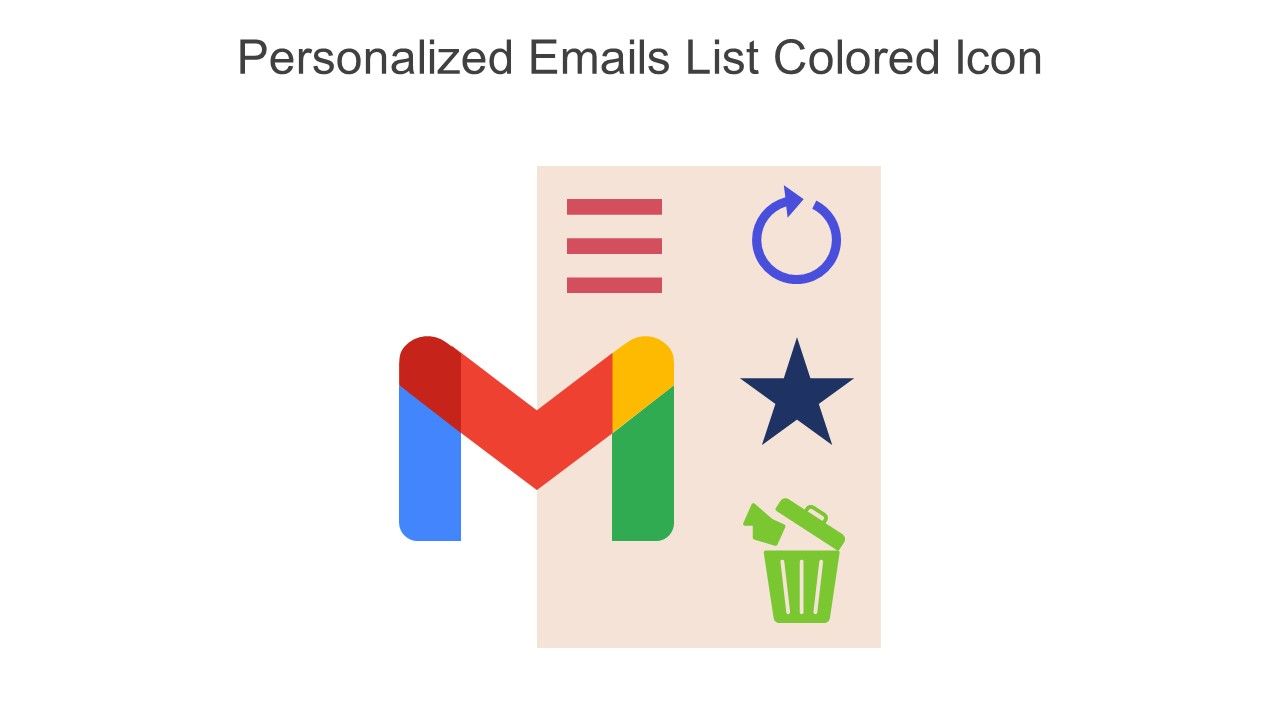 Personalized Emails List Colored Icon In Powerpoint Pptx Png And Editable Eps Format Slide01