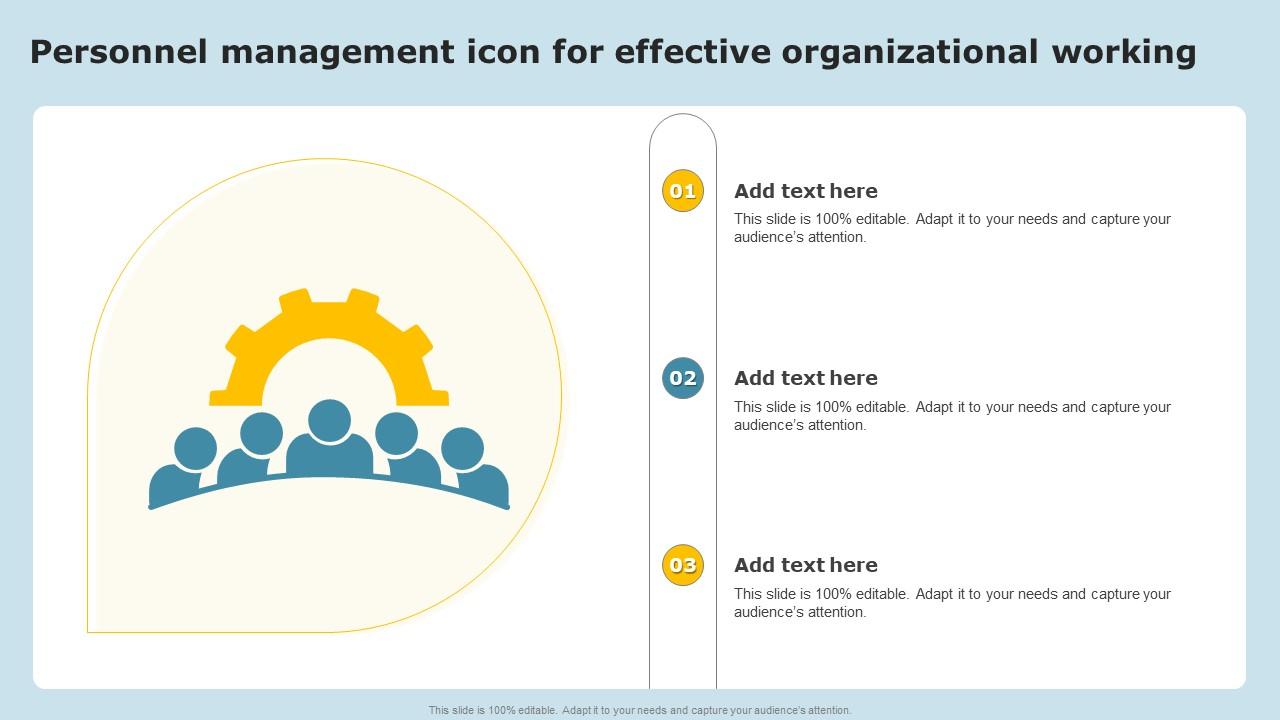 Personnel Management Icon For Effective Organizational Working Slide01