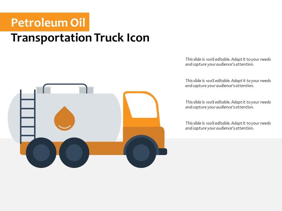 Petroleum oil transportation truck icon Slide01
