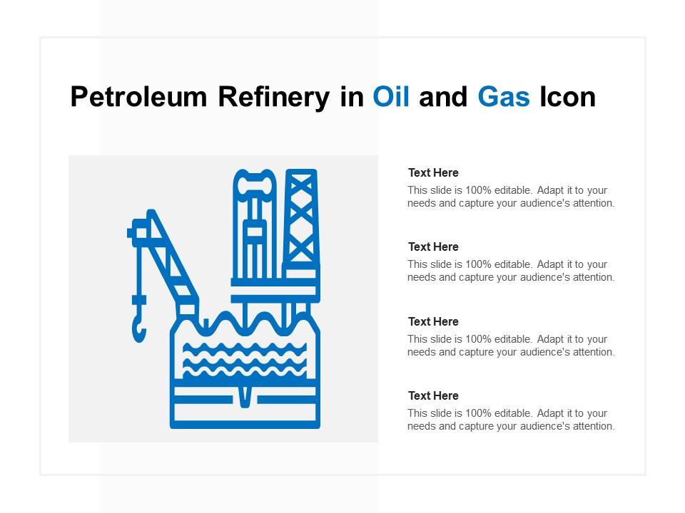 Petroleum refinery in oil and gas icon Slide01