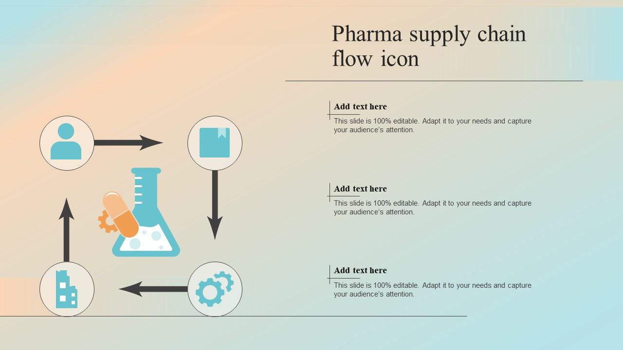 Pharma Supply Chain Flow Icon Slide01