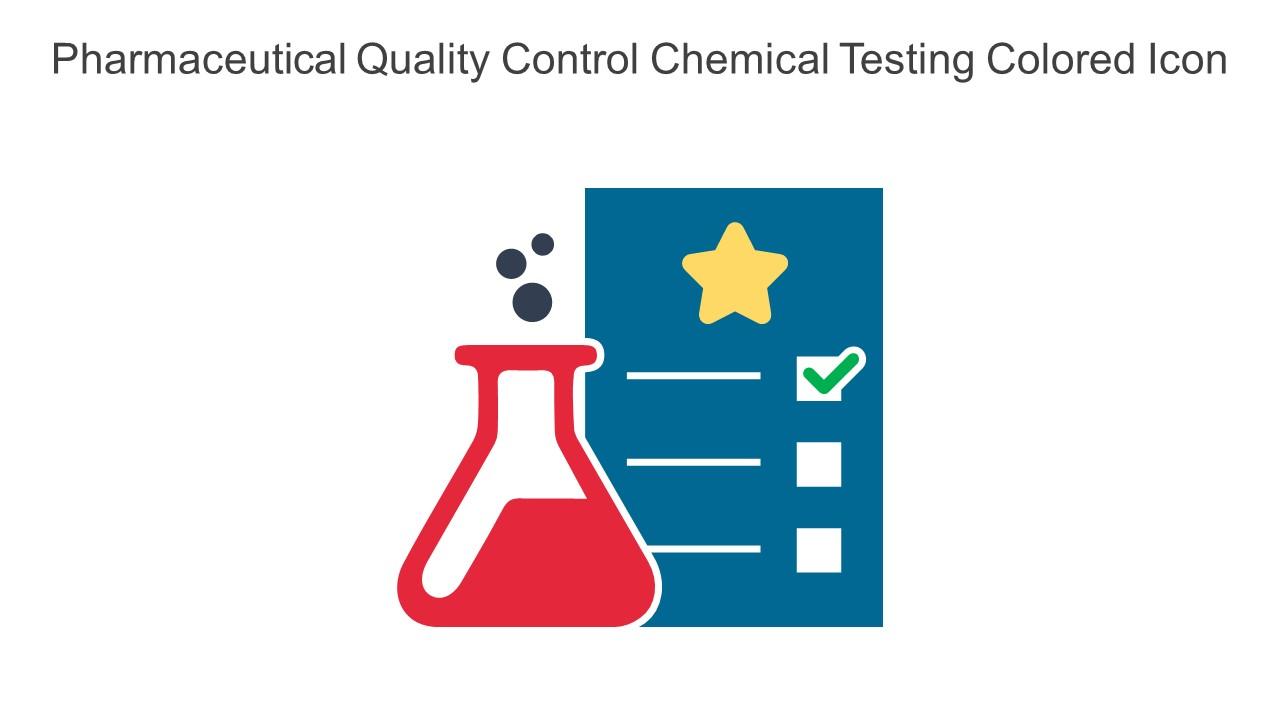 Pharmaceutical Quality Control Chemical Testing Colored Icon In Powerpoint Pptx Png And Editable Eps Format Slide01