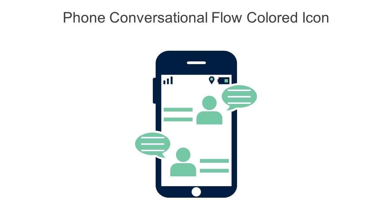 Phone Conversational Flow Colored Icon In Powerpoint Pptx Png And Editable Eps Format