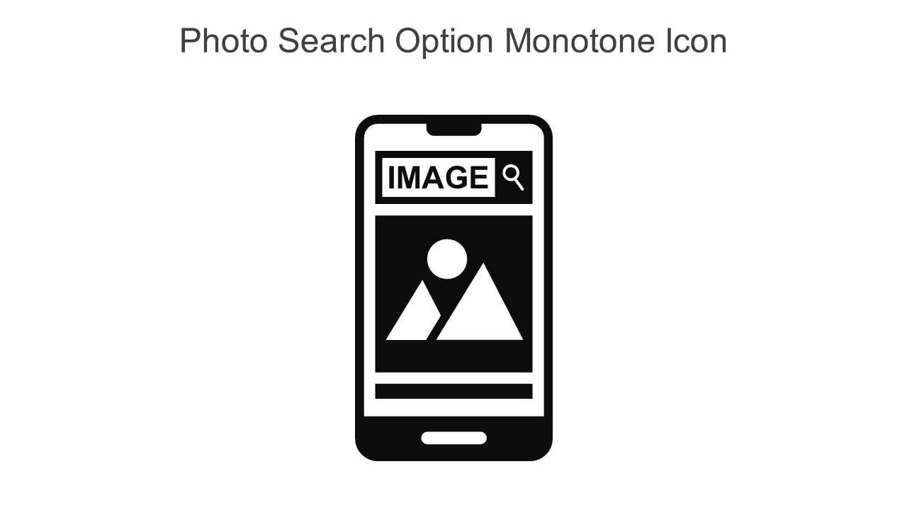 Photo Search Option Monotone Icon In Powerpoint Pptx Png And Editable Eps Format