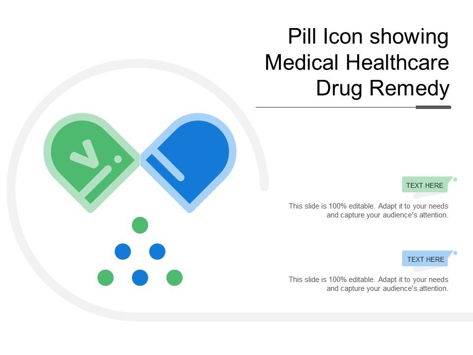 Pill icon showing medical healthcare drug remedy Slide01