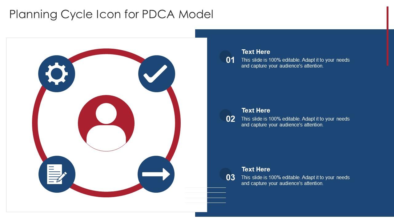 Planning Cycle Icon For PDCA Model Slide01