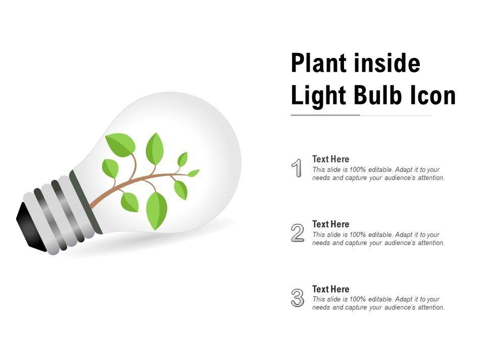 Plant inside light bulb icon Slide01