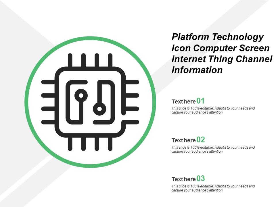 Platform technology icon gear computer screen internet thing channel information Slide01