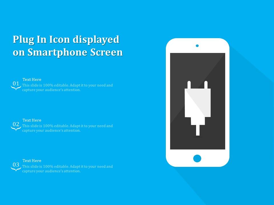 Plug in icon displayed on smartphone screen Slide01
