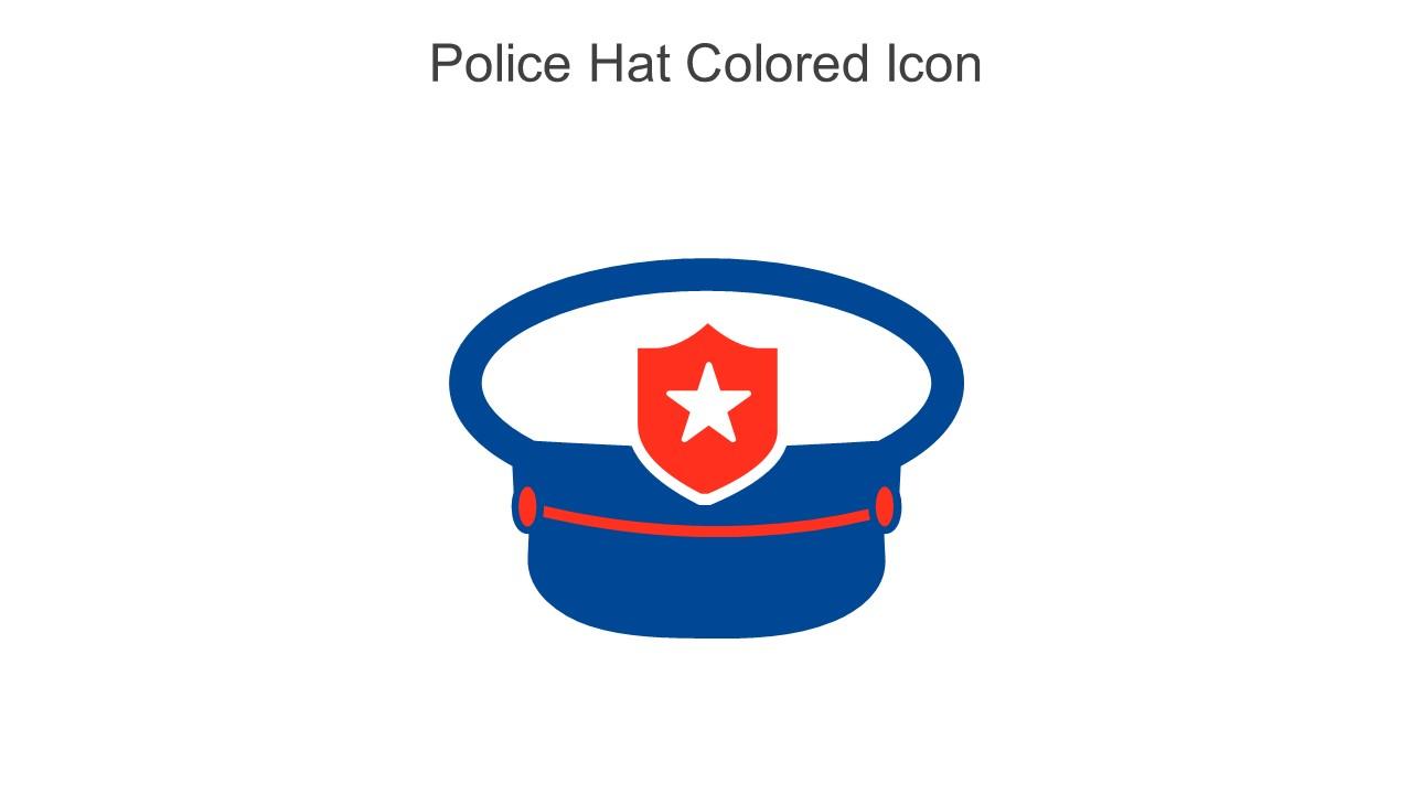 Police Hat Colored Icon In Powerpoint Pptx Png And Editable Eps Format