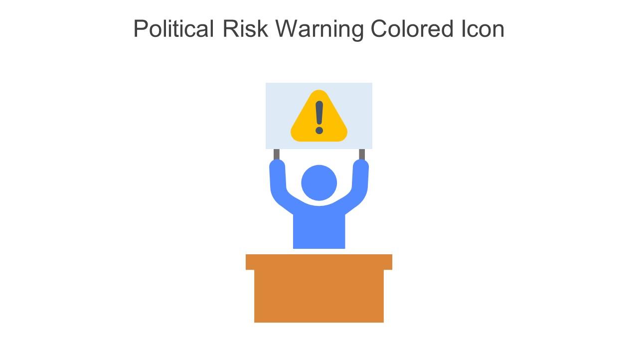 Political Risk Warning Colored Icon In Powerpoint Pptx Png And Editable Eps Format Slide01