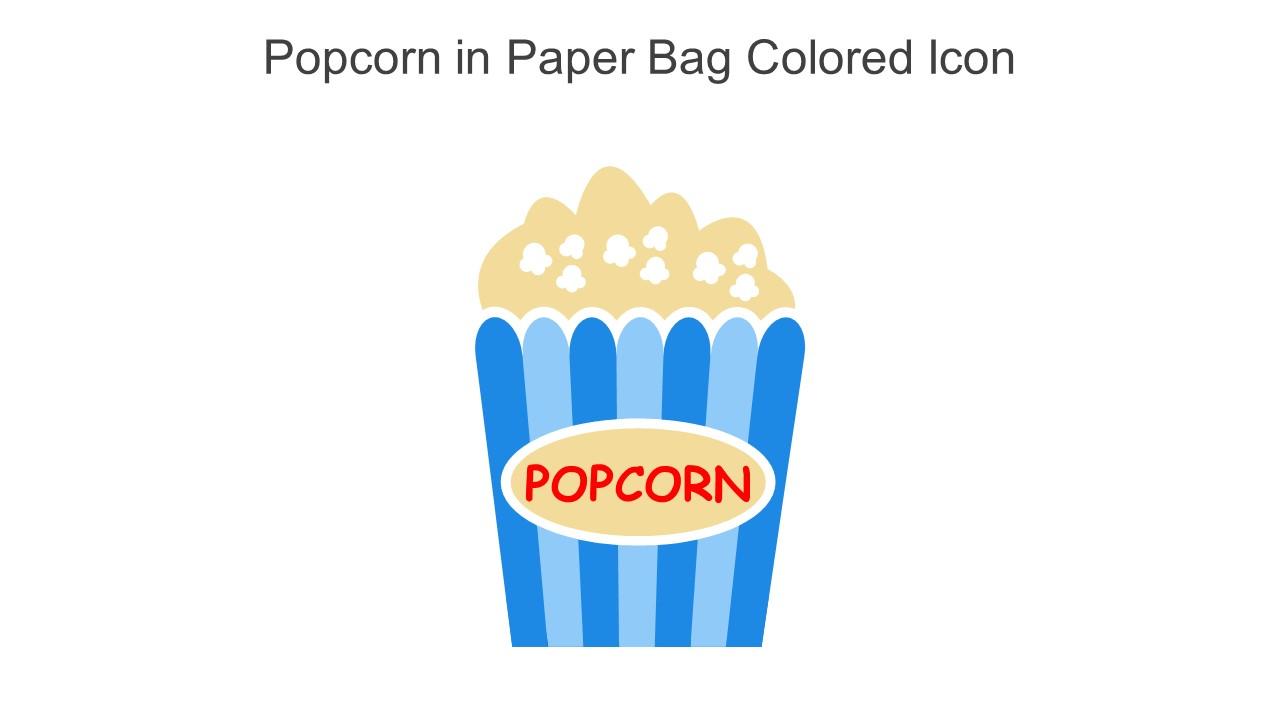 Popcorn In Paper Bag Colored Icon In Powerpoint Pptx Png And Editable Eps Format Slide01