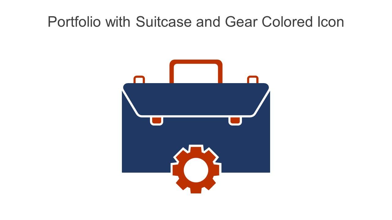Portfolio With Suitcase And Gear Colored Icon In Powerpoint Pptx Png And Editable Eps Format Slide01