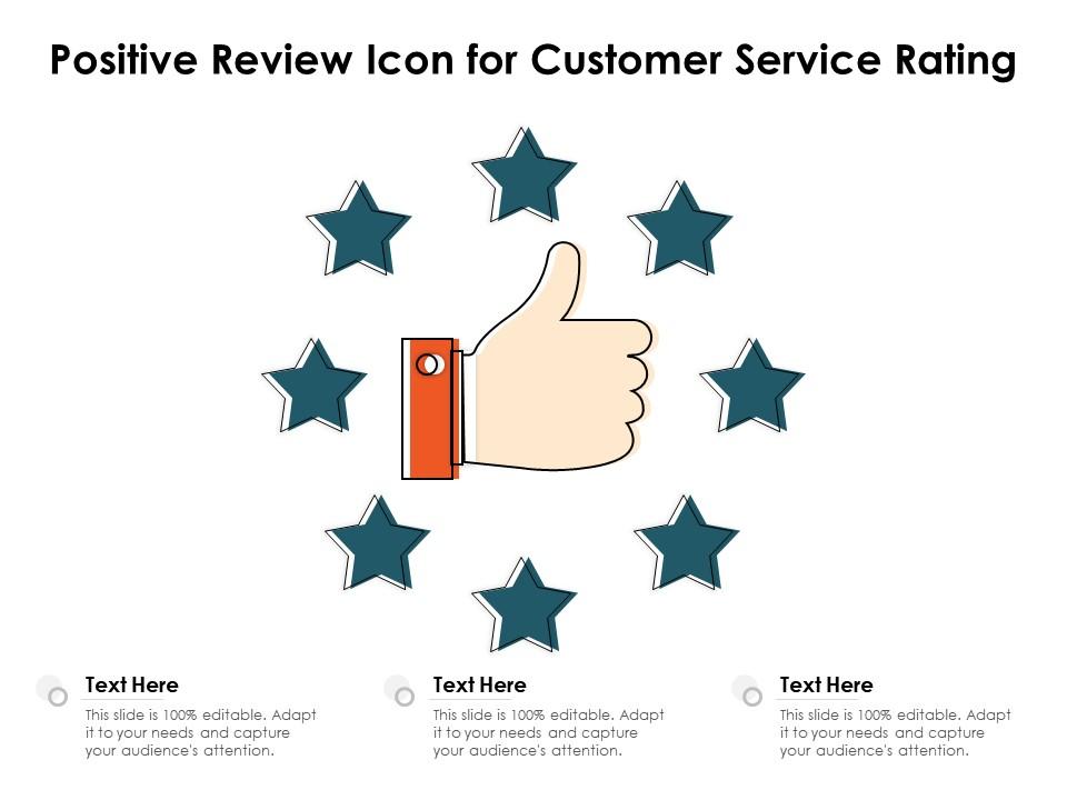 Positive review icon for customer service rating Slide01