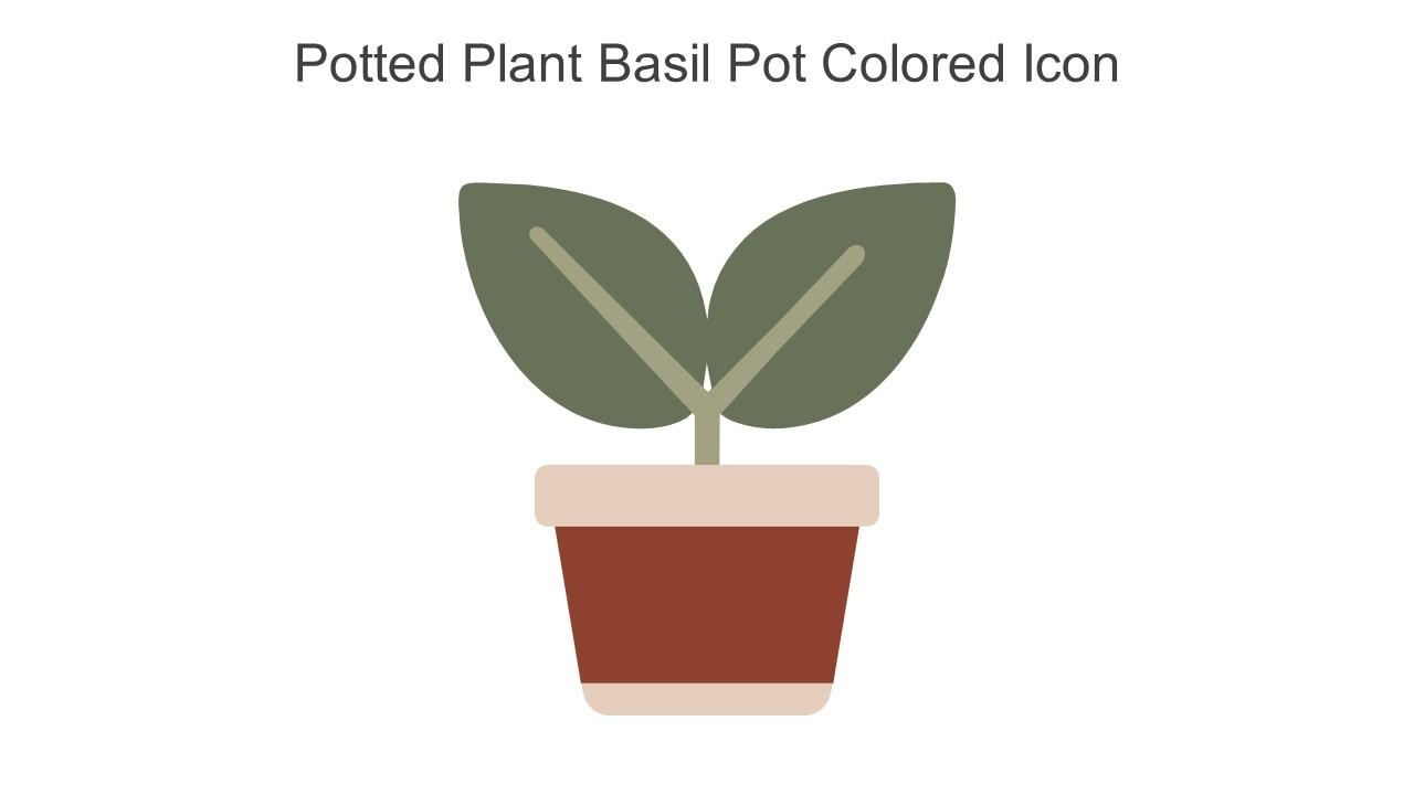 Potted Plant Basil Pot Colored Icon In Powerpoint Pptx Png And Editable Eps Format