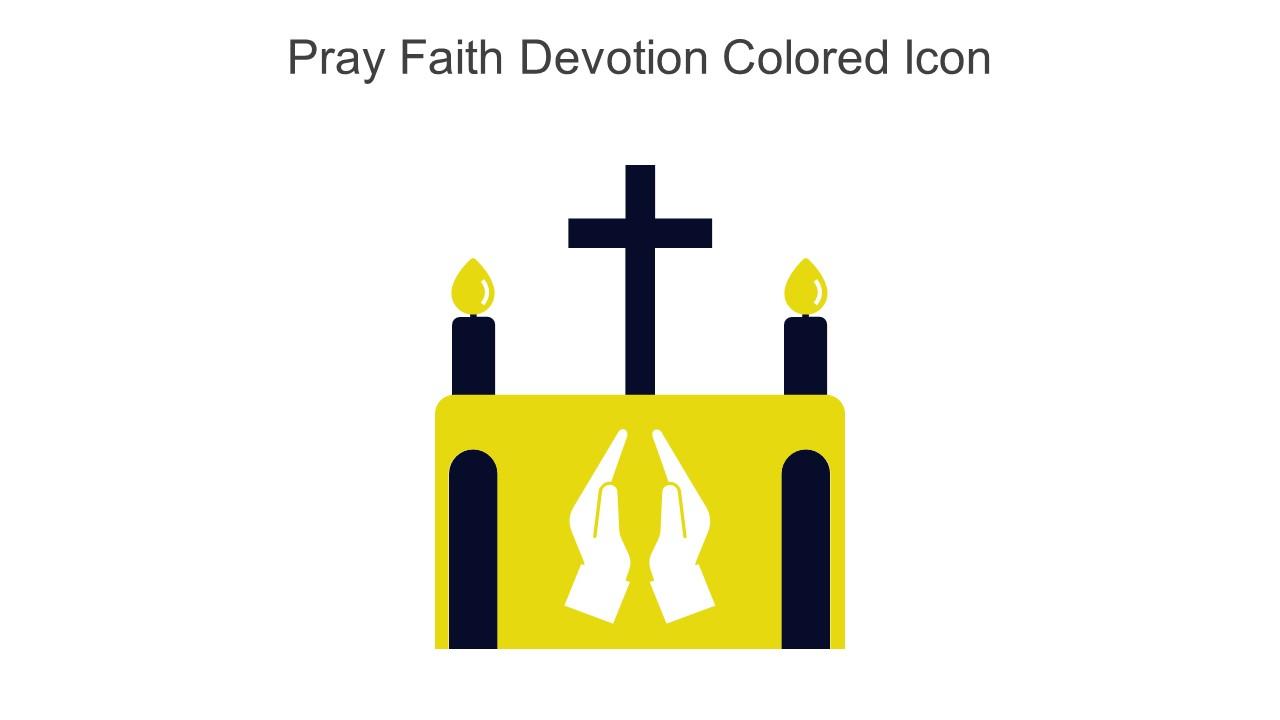 Pray Faith Devotion Colored Icon In Powerpoint Pptx Png And Editable Eps Format
