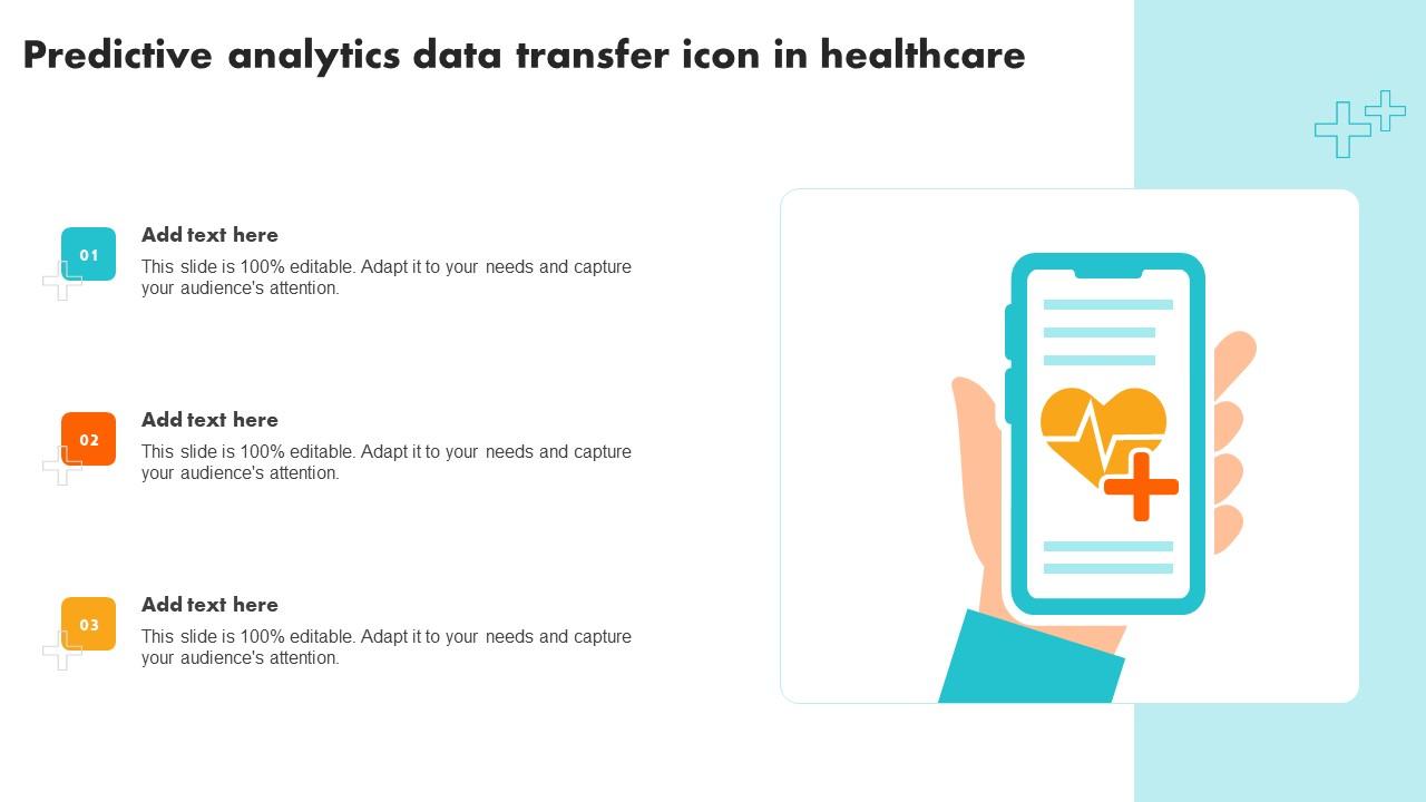Predictive Analytics Data Transfer Icon In Healthcare