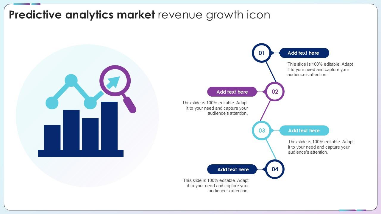 Predictive Analytics Market Revenue Growth Icon Ppt Template