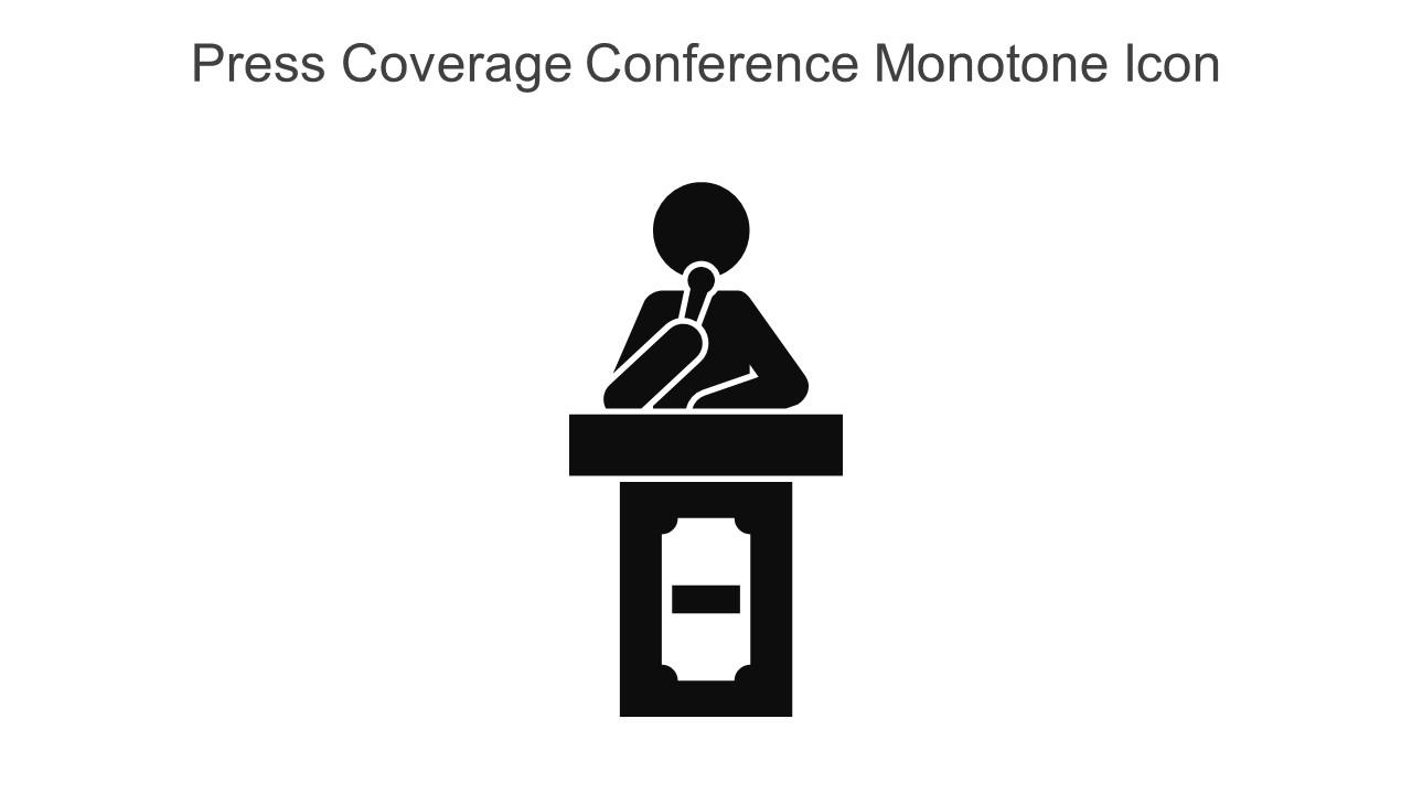 Press Coverage Conference Monotone Icon In Powerpoint Pptx Png And Editable Eps Format
