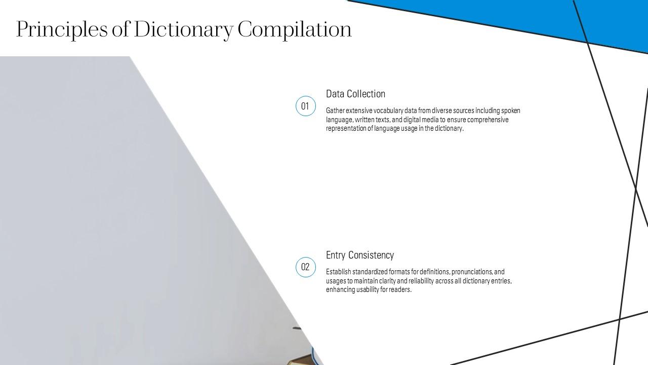 Principles Of Dictionary Compilation Lexicography PPT PowerPoint ST AI SS