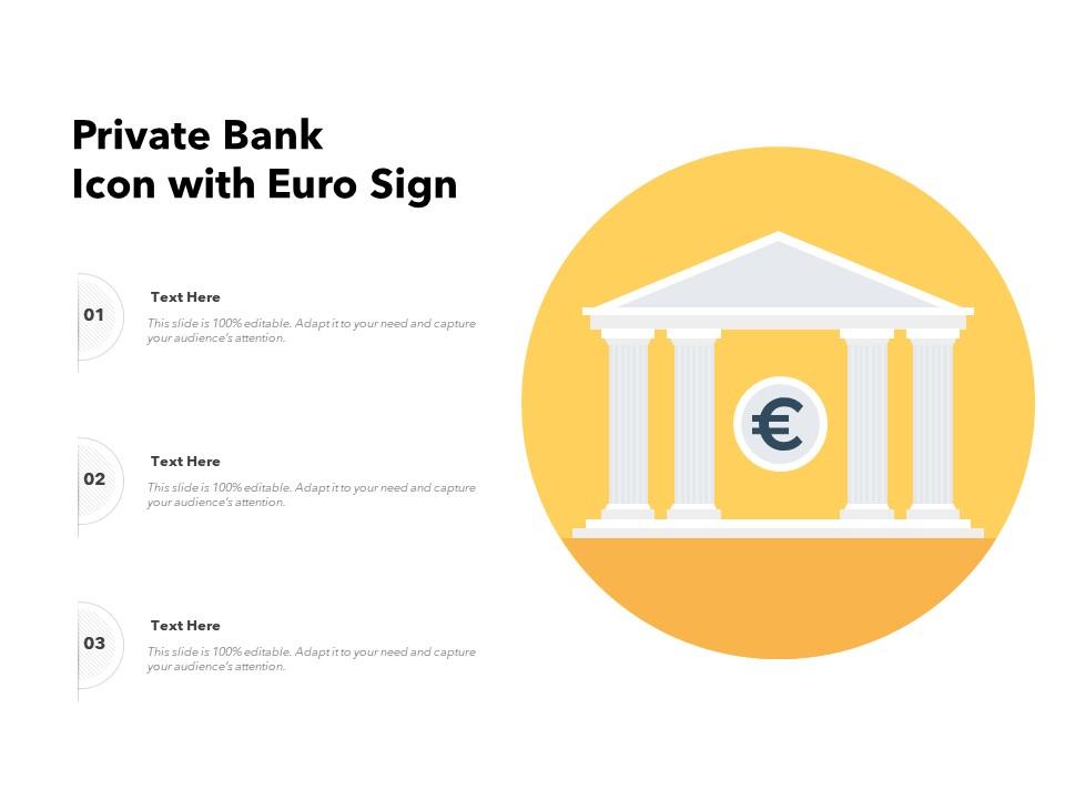 Private bank icon with euro sign Slide01