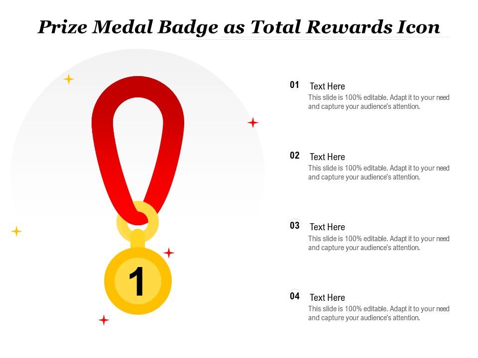 Prize medal badge as total rewards icon Slide01