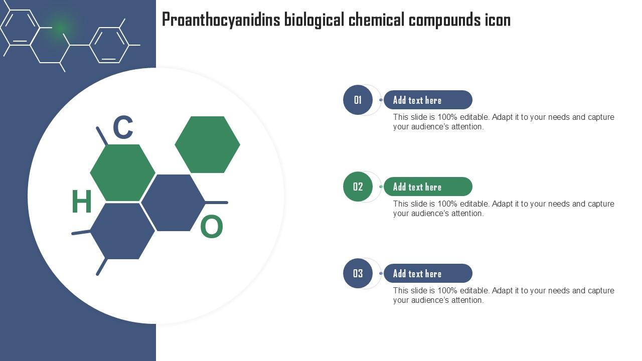 Proanthocyanidins Biological Chemical Compounds Icon Ppt Example