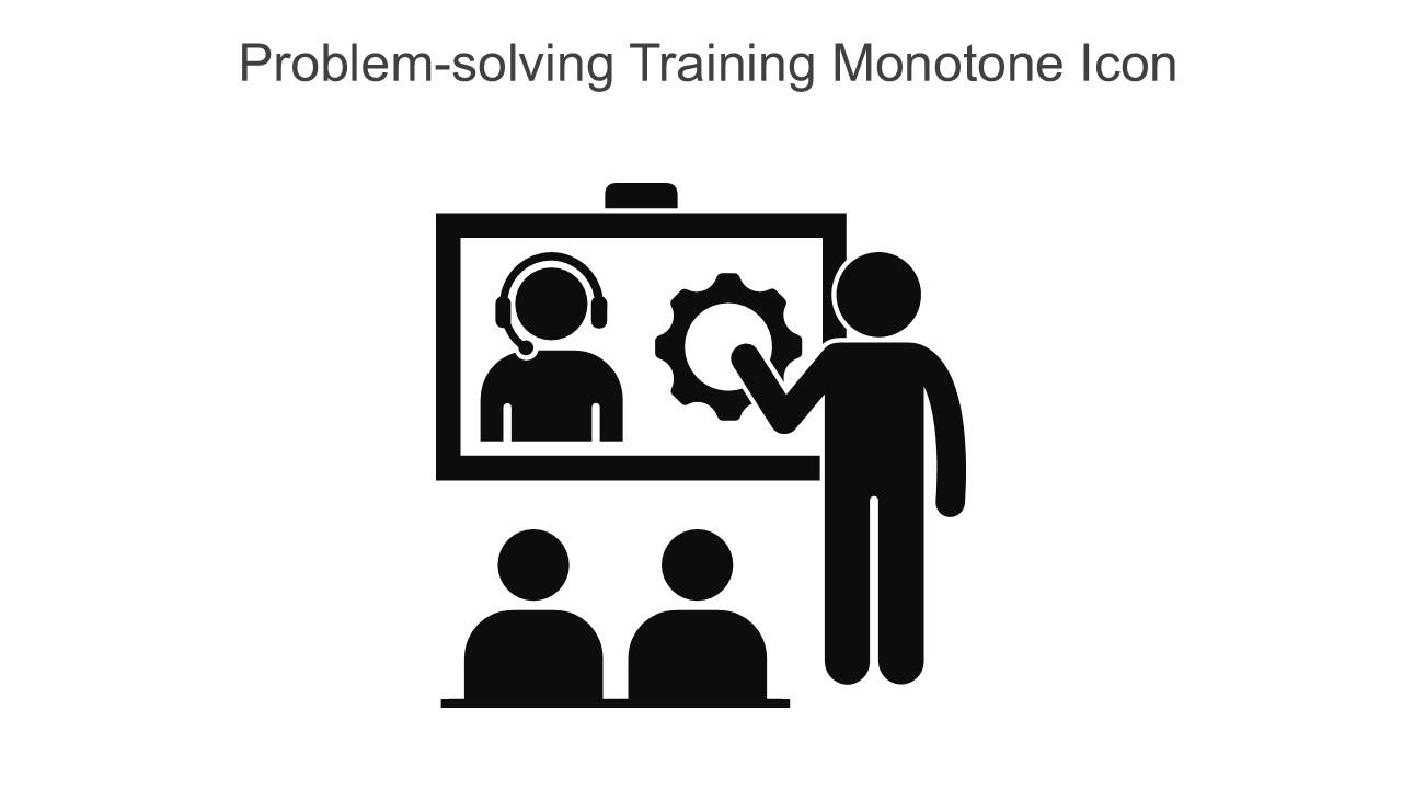 Problem Solving Training Monotone Icon In Powerpoint Pptx Png And Editable Eps Format