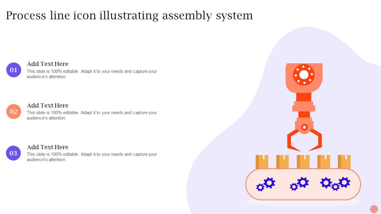 Process Line Icon Illustrating Assembly System Slide01
