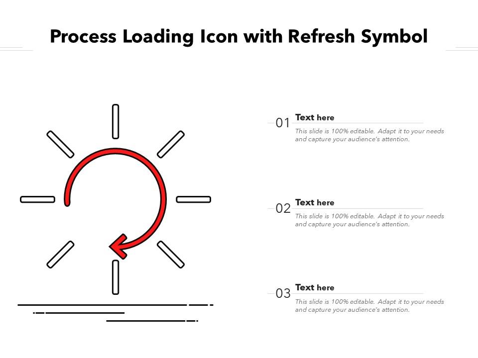 Process loading icon with refresh symbol Slide01