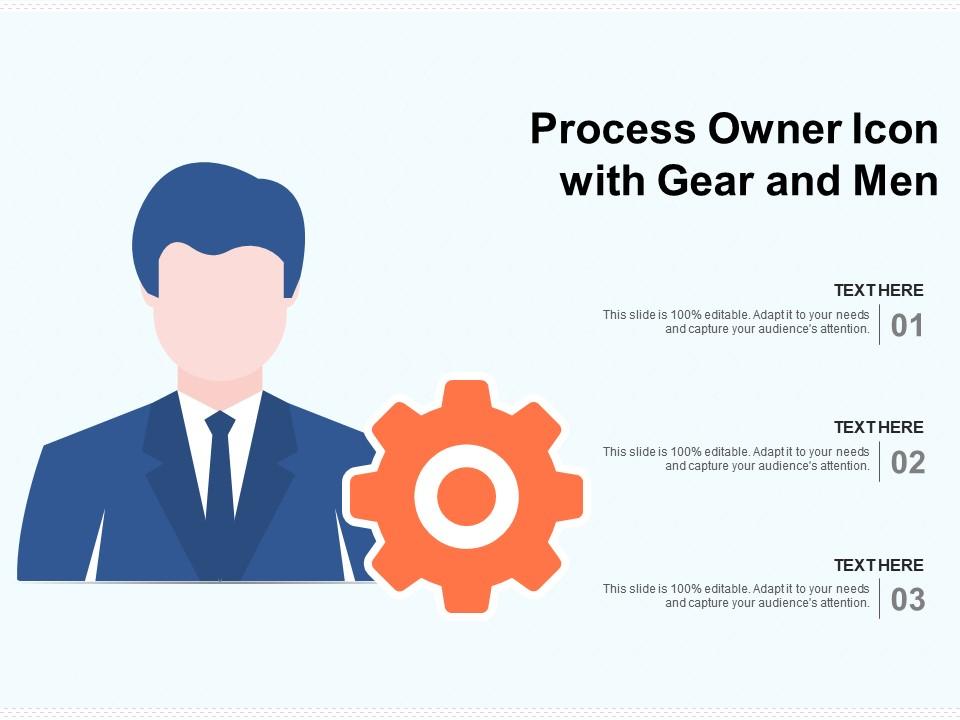 Process owner icon with gear and men Slide01