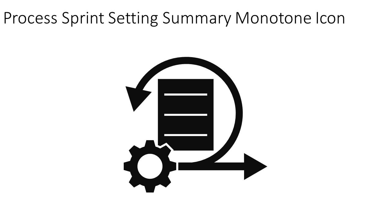 Process Sprint Setting Summary Monotone Icon In Powerpoint Pptx Png And Editable Eps Format Slide01