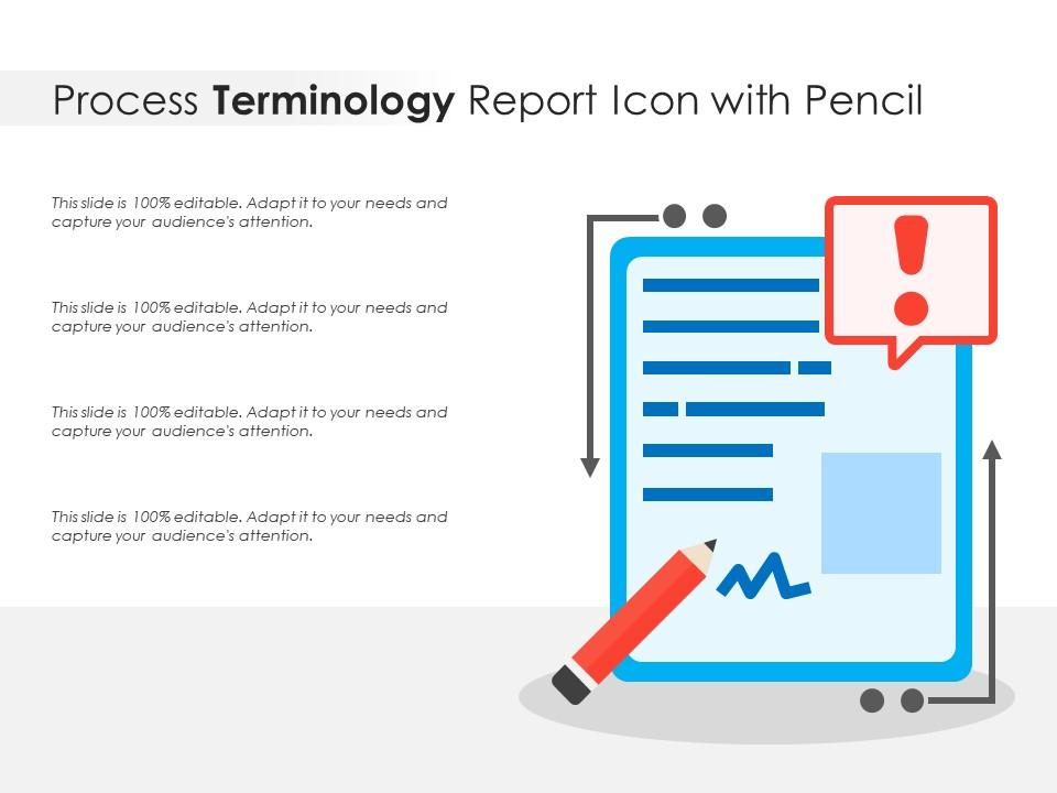 Process terminology report icon with pencil Slide01