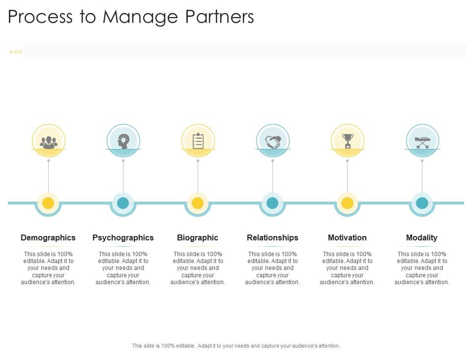 Process to manage partners company strategies promotion tactics ppt powerpoint presentation icon Slide01