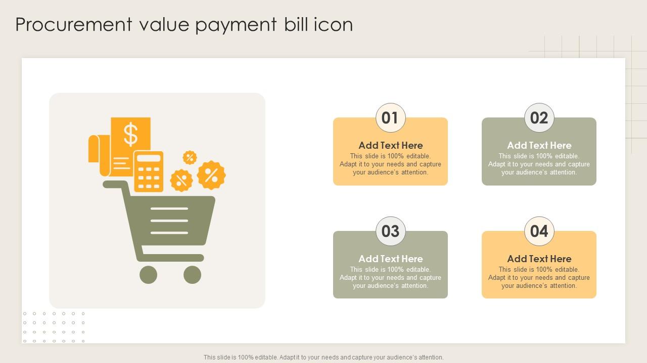 Procurement Value Payment Bill Icon Slide01